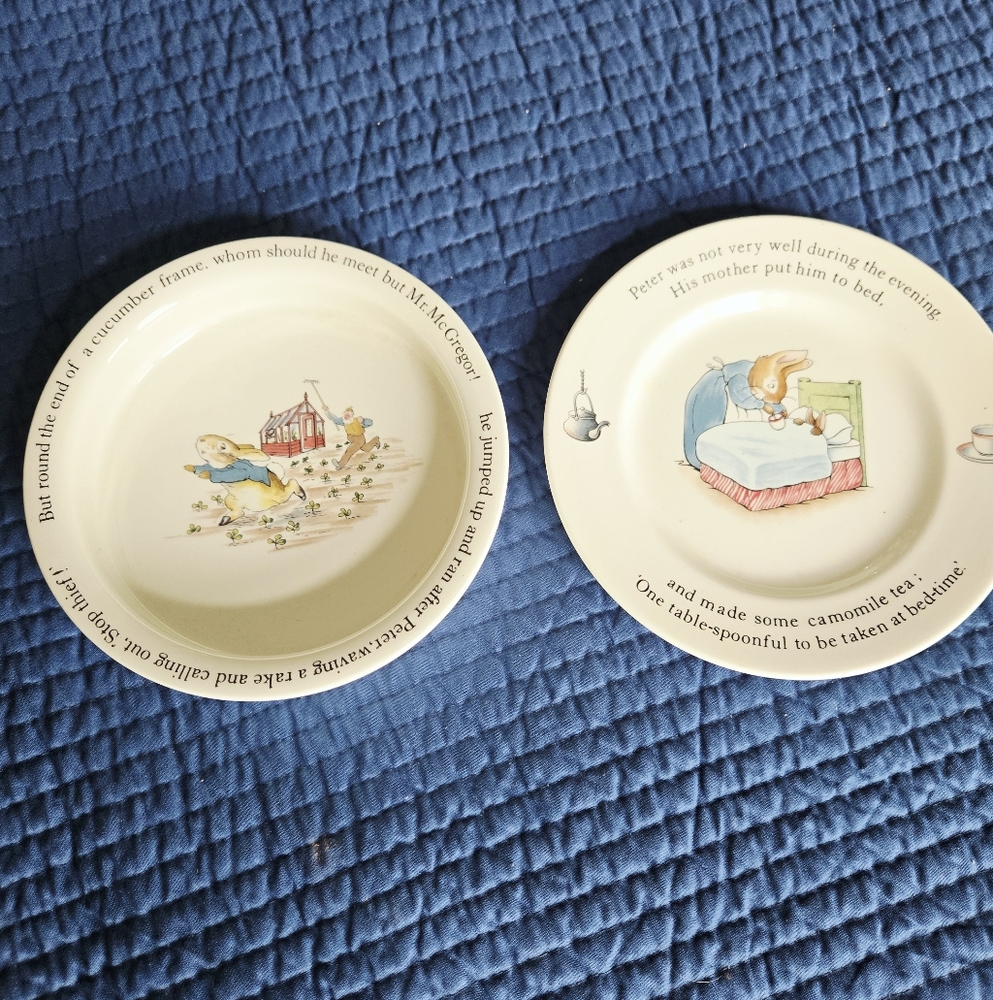 Wedgwood Peter Rabbit Children's Bowl Plate 2 Piece Set